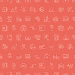 Business finance line icon pattern set