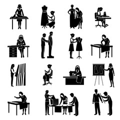 Dressmaker Icons Set