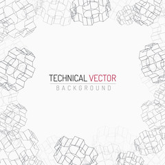 Cogwheels linear graphic