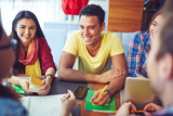 Young people at table