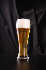 Tall glass of lager