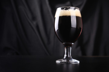 Glass of dark beer