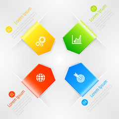 Colorful Template for business presentation.Business icon