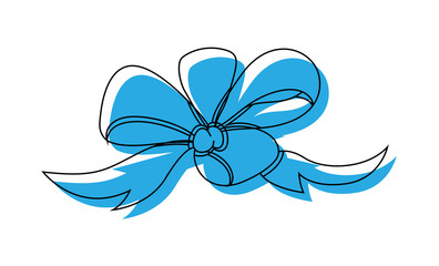 Blue Ribbon Bow Sketch