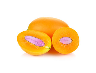 Marian plum or Maprang fruits of Thailand isolated