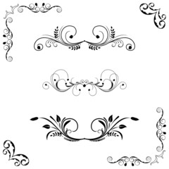 Set of floral frame