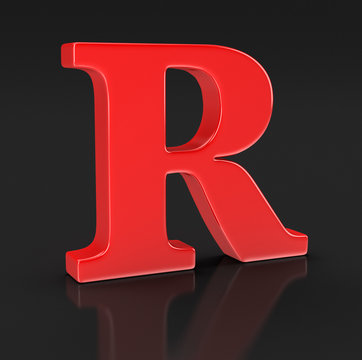 Letter R (clipping path included)