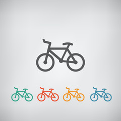 Fototapeta premium Minimalistic simple bicycle icon. Vector