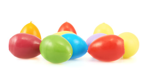 Colorful wax candles isolated