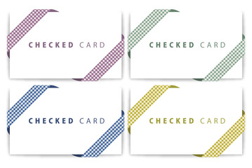 メモカードチェック柄