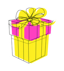 Birthday Gift Box Clipart Vector