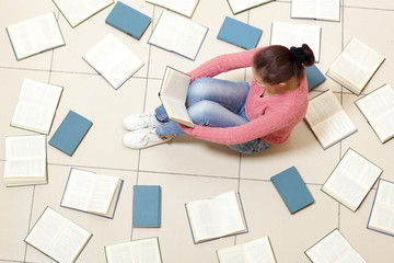Girl reading a book