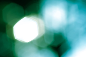 hexagonal golden light spot transitions - blurred background