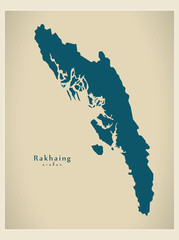 Modern Map - Rakhaing MM