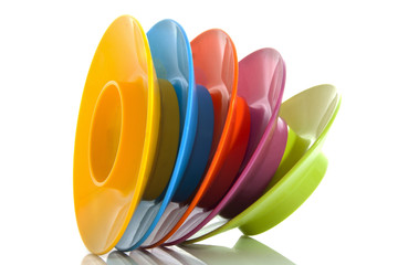 Colorful egg plates