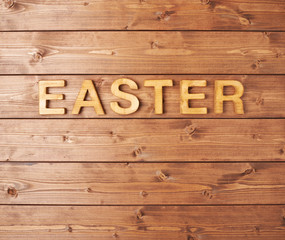 Easter wooden letter composition