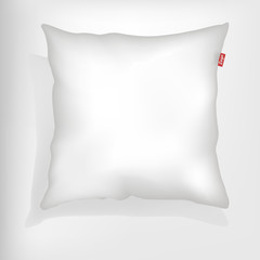 cushion with space for logo and shadow, white, vector