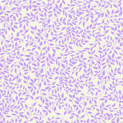 seamless pattern lilac tracery garden. Twisted petals. leaf