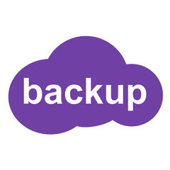 Icono texto backup en nube