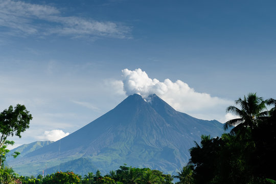 Still Active Merapi Volcano