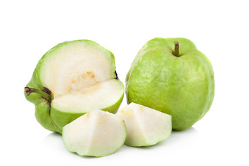 guava fruit on white background