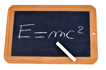 Ardoise avec E = mc2