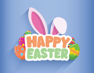Happy Easter greeting vector