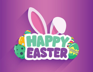 Happy Easter greeting vector