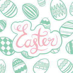 Easter vector with egg pattern