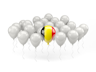 Air balloons with flag of belgium