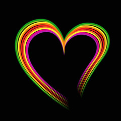 Abstract rainbow heart