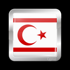 Flag of Cyprus. Metal Icons