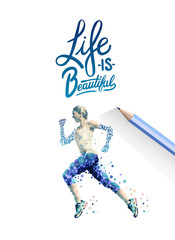 Life is beautiful vector