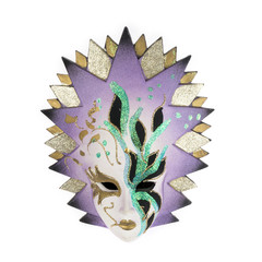 Venetian carnival mask isolated on white