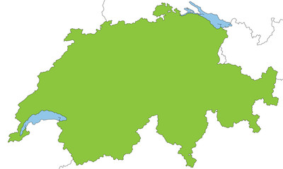 Fototapeta premium Schweiz in grün