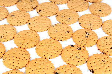 Biscuits on white background