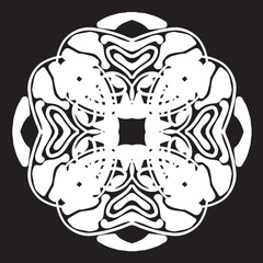 ornament, stencil round pattern, cut out design, decor element