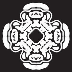 ornament, stencil round pattern, cut out design, decor element