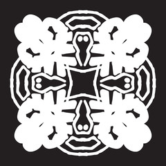 ornament, stencil round pattern, cut out design, decor element