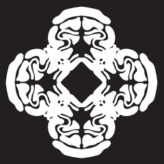 ornament, stencil round pattern, cut out design, decor element