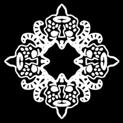 ornament, stencil round pattern, cut out design, decor element