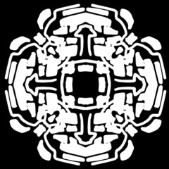 ornament, stencil round pattern, cut out design, decor element