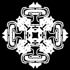 ornament, stencil round pattern, cut out design, decor element