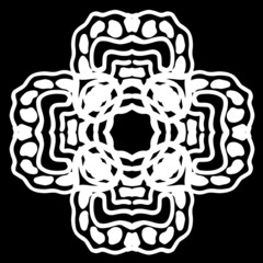 ornament, stencil round pattern, cut out design, decor element