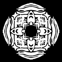 ornament, stencil round pattern, cut out design, decor element