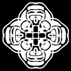 ornament, stencil round pattern, cut out design, decor element