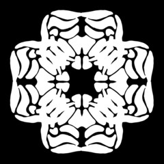 ornament, stencil round pattern, cut out design, decor element