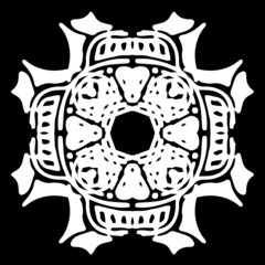 ornament, stencil round pattern, cut out design, decor element