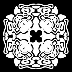 ornament, stencil round pattern, cut out design, decor element