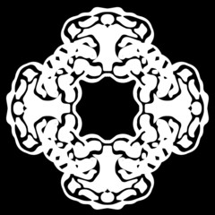 ornament, stencil round pattern, cut out design, decor element